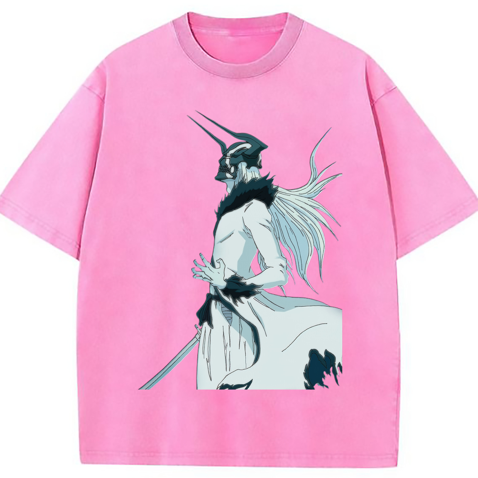 （画像用） ブリーチ 黒崎一護（くろさき いちご）BLEACH Kurosaki Ichigo 綿100% ヴィンテージ風 半袖Tシャツ（フロントプリント）